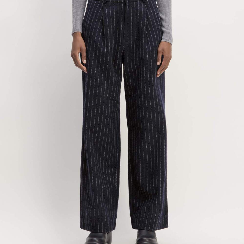 Everlane The ReWool® Way-High Drape Pant Blue Base - Size 0